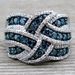 Blue Female Exaggerated Silver Plated Engagement Ring_ipsvogv.com