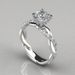 hot selling rose gold plated two tone princess square diamond ring engagement ring for women_ipsvogv.com