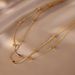 Minimalist Temperament, Niche Design, Titanium Steel Double-layer Square Circular Snake Chain, Fashionable And Versatile_ipsvogv.com