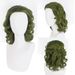 movie cosplay clown joker Fleck green medium length curly hair cos wig Halloween headgear_ipsvogv.com