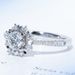 Snowflake shaped Love Blossomi Plated Platinum Diamond, Female Proposal and Eagement Group Set with Large Weddi_ipsvogv.com