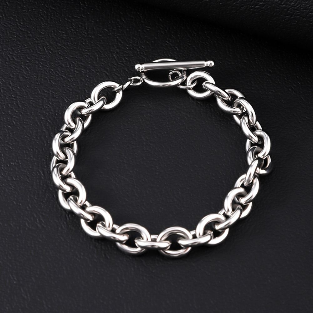 Fashion OT Buckle Bracelet For Men High-end Stainless Steel Thick Chain Hip-hop Versatile Personality Jewelry_ipsvogv.com