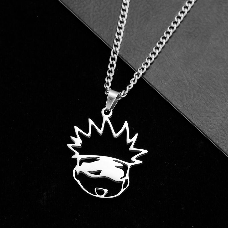 new products anime peripheral cartoon Gojo Wujo cat stainless steel necklace trendy creative cute pendant accessories_ipsvogv.com