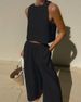 Daily Street Women's Simple Style Solid Color Polyester Pants Sets Pants Sets_ipsvogv.com