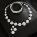 Fashion Rhinestone Earrings Necklace Bracelet Three-Piece Set Claw Chain Bride Wedding Birthday Party Luxurious Hot Sale_ipsvogv.com