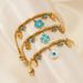 Women’s Jewelry Set Fashion Fashion Flower Round Bracelet Personality Fashion Turquoise Gold Plated Stainless Steel Bracelet_ipsvogv.com