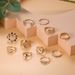 Jewelry New Rhinestone Fox Ring Fashion Set With Diamond Open Joint 11 Rings_ipsvogv.com