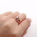Unisex fashion spiral women's ring copper inlaid zircon plated rose gold_ipsvogv.com