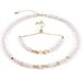 Of Love Pink And White Peanuts Natural Freshwater Pearl Bracelet Necklace Set Female_ipsvogv.com