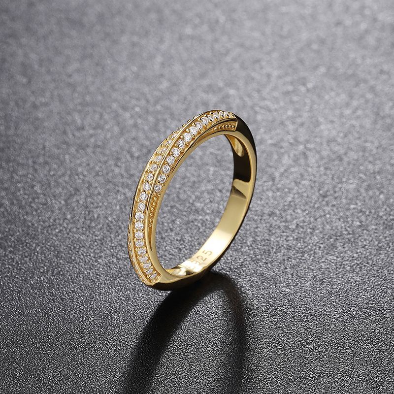 Mobius Mosang Diamond Wrapped Ring, Female Pure Silver, Unique Design, Fashionable Personality, Light Luxury, Exquisite_ipsvogv.com