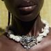 N12223ZA new diamond studded heart-shaped necklace, fashionable, light luxury style, woven fabric, pearl necklace_ipsvogv.com