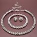 Three piece set of trendy accessories, necklaces, women's versatile slim style wedding dresses with live streaming_ipsvogv.com