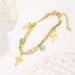 Women’s Jewelry Set Fashion New Product Double Layer Bracelet Simple Niche Design Turquoise Pendant Stainless Steel Gold Plated Bracelet_ipsvogv.com