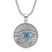 New Hip-Hop Jewelry Titanium Steel Gold-Plated Rhinestone Eye Of Horus Pendant Necklace_ipsvogv.com