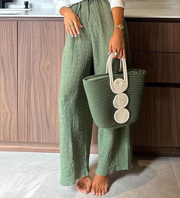 Women's Clothing spring and autumn new printed long sleeved single breasted trousers suit INS casual loose two piece suit_ipsvogv.com