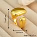 Fashionable Geometric Shape Women's Adjustable Bridal Wedding Set Bohemian Gloss Bright Face Ring_ipsvogv.com