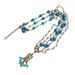 Fashion handmade ethnic style Bohemian style turquoise pearl water drop diamond hair accessories hair chain headdress head chain_ipsvogv.com