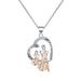 New Mother's Day Gift Creative Heart Shaped Necklace Two Color Electroplated Zircon Personality Light Luxury Clavicle Chain_ipsvogv.com