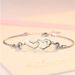 S990 Silver To Heart Bracelet Female Mo Sangshi Engraving Lover Gift_ipsvogv.com