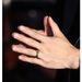 Card Set Natural Emerald Zircon Ring Gold-plated Green Men's Simple And Trendy Ins Domineering Style_ipsvogv.com