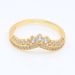 Women's Jewelry Crown Wishbone Ring - Elegant Stackable Princess Ring, Gold-Tone Fashion Statement Piece, Gift For Her, Sizes 50-60_ipsvogv.com