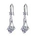 New S Silver Plated pt950 Earrings D Color Moissanite Water Droplets Medium Long Women's Ear Ornament_ipsvogv.com