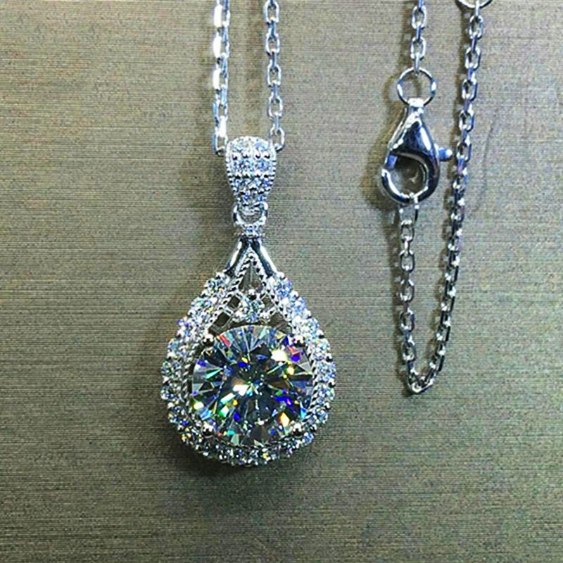 Cao Shi Live Broadcast Hot Sale New Luxury Pear Shaped Water Drop Pendant Necklace Fashion Collar Chain_ipsvogv.com