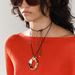 11775ZA Design Hollow Metal Circle Earrings Sweet Cool Adjustable Wax Rope Pendant Necklace_ipsvogv.com