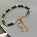 Niche Peacock Stone Bracelet With High-end Design, Light Luxury, Simple And Fashionable, Adjustable Jewelry 2828_ipsvogv.com