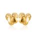 Unisex Retro Petal Earrings High End Niche Novel Design Irregular Fold Earrings_ipsvogv.com