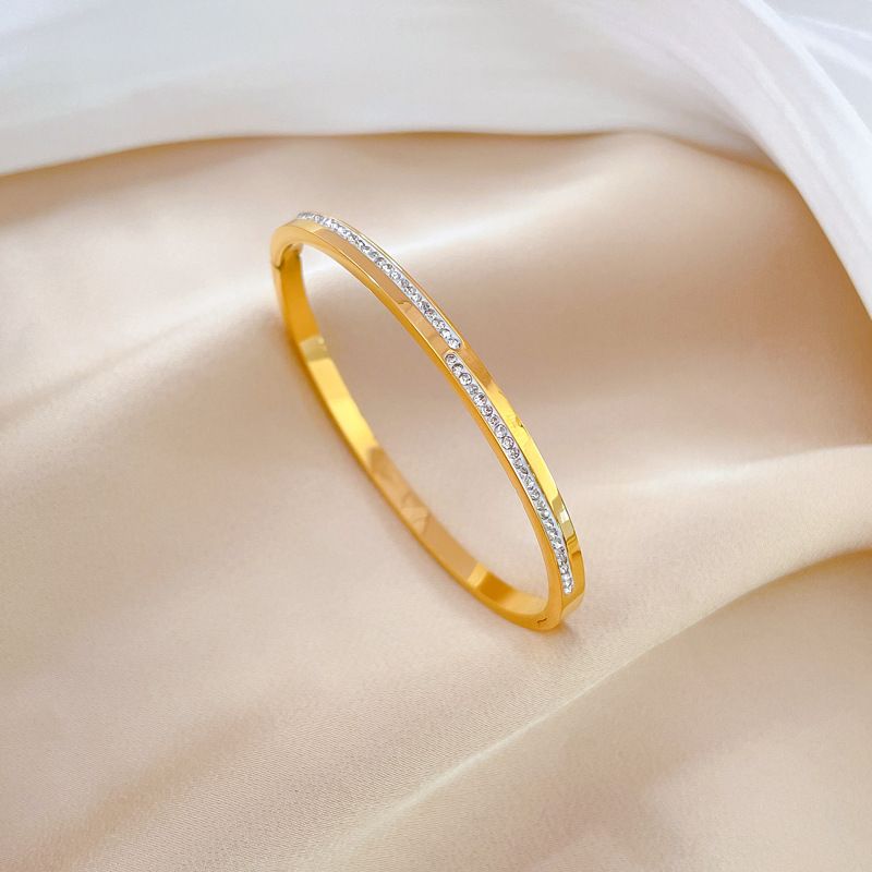 【 Full body 】 INS style full diamond titanium bracelet, minimalist and fashionable stainless steel bracelet_ipsvogv.com