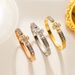 2023 Korean Edition Stone Inlaid Titanium Steel Super Sparkling Full Zirconium Fashion Women's Bracelet Simple And_ipsvogv.com
