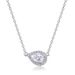 Global New Product S925 Silver Moissanite Necklace Female Teardrop Shaped Versatile Clavicle Chain Fashionable And Simple_ipsvogv.com