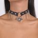 N10603 Punk Rock Style Neck Gothic Leather Hip Hop Snake Rivet Binding Collar Clavicle Chain_ipsvogv.com