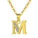 Letter necklace for female students Korean version simple small couple girlfriends 26 lucky English letter pendant clavicle chain_ipsvogv.com