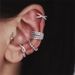 Unisex Full diamond pain free non piercing ear clips hot selling earrings_ipsvogv.com