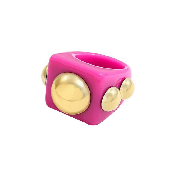 Women’s Jewelry Set Fashion Personality Resin Ring Retro Design Acrylic Diamond Gemstone Ring Female Cute Childlike_ipsvogv.com