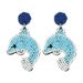 Creative animal series earrings Personalized handmade rice beads cute earrings Ladies daily wear_ipsvogv.com