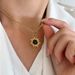 French Style Light Luxury Niche Tiger Eye Stone Titanium Steel Necklace, Real Gold Electroplating, Temperament_ipsvogv.com