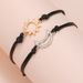 Creative Gold And Silver Mixed Color Sun And Moon Wax Thread Woven Adjustable Card Couple Bracelet Friend Bracelet_ipsvogv.com