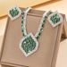 Women’s Jewelry Set Fashion Luxury Atmosphere Full Diamond Zircon Multi Color Dinner Party Wedding Accessories Necklace Earrings Set_ipsvogv.com