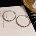 Korean Style Personality Fashion Simple Exaggerated Metal Twisted Hoop For Women Elegant Versatile Minimalist Earrings_ipsvogv.com