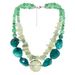 Irregular green resin bead with exaggerated necklace NK23940_ipsvogv.com