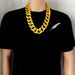 Hip Hop CCB Exaggerated Large Chain Plastic Simulation Gold Necklace Personalized Performance Props_ipsvogv.com