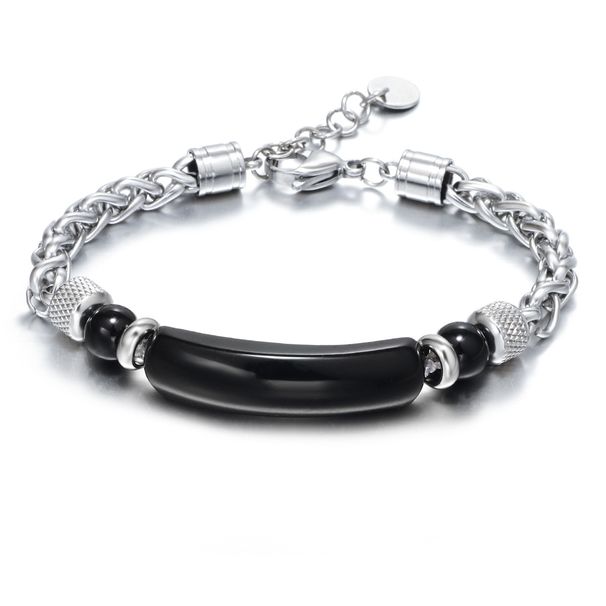 Natural For Men Trendy Fashion Personality Cool Titanium Steel Chain Spliced Tiger Eye Stone Men's Bracelet_ipsvogv.com