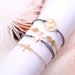 Minimalist And Fashionable Gold Alloy Women's Coconut Tree Round Slice Map Love Woven Bracelet Set Of Four Accessories_ipsvogv.com