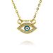 Copper Plated Real Gold Color Preserving Niche Creative Pendant Devil Eye Necklace Color Preserving Pendant Eye Zircon Necklace_ipsvogv.com