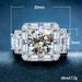 Cao Shi's New Luxury T-shaped Zircon Ri, Copper Plated White Gold, Fully Set With Small Diamonds, Domineeri Men's_ipsvogv.com
