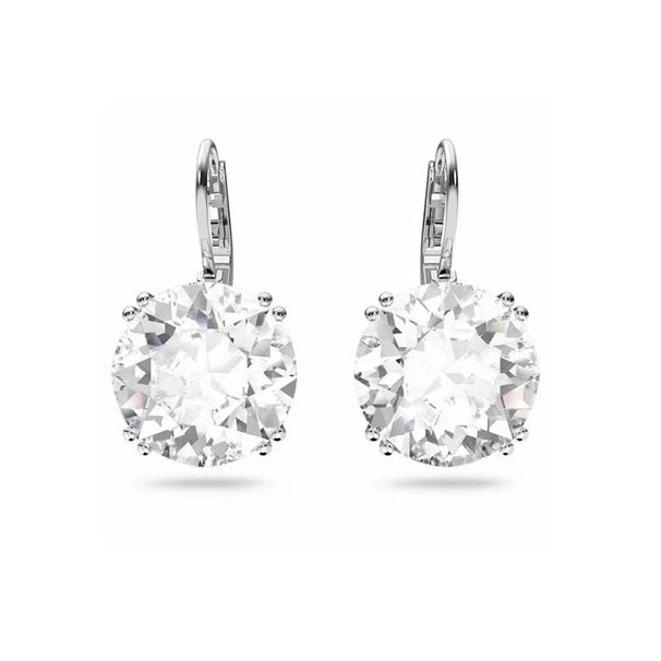 Black And White Round Cut Teardrop Shape Bella Earrings For Women Elements Crystal Earrings_ipsvogv.com