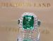 Fashion DL Zircon Ring Alloy Full Diamond Inlaid Green Handmade Ins Style Jewelry For Women_ipsvogv.com